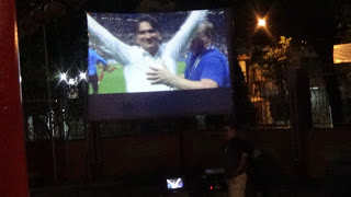 Nobar Piala Dunia Layar Lebar di Klenteng  Hok Tik Bio