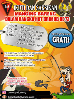 Lomba Memancing Gratis Meriahkan Peringatan Ke-73 HUT Brimob