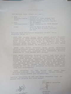 DIREKTUR CV PUTRA MATARAM SAKTI ,ALAMAT JL KIAGENG SELO RT .19/05 DESA BLARU KEC.PATI MENYATAKAN PEMBUBARAN