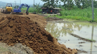 Lahan untuk Ruas JLS Pati Masih Digenangi Air Hujan