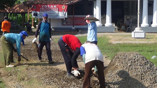 Halaman Kantor Kecamatan Jakenan Segera Terbebas dari Kubangan Bila Turun Hujan