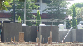 Pekerjaan Pembuatan Pot Besar di Alun-alun Pati Memasuki Tahap Penyelesaian