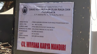 Satu Rekanan Lagi Akhirnya Pasang  Papan Informasi Proyek