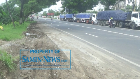 Kerusakan Bahu Jalan Nasional Akibat untuk Parkir Truk Bermuatan Berat