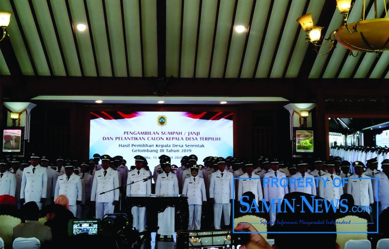 Bupati Lantik 118 Kades Terpilih di Pendopo Kabupaten Pati