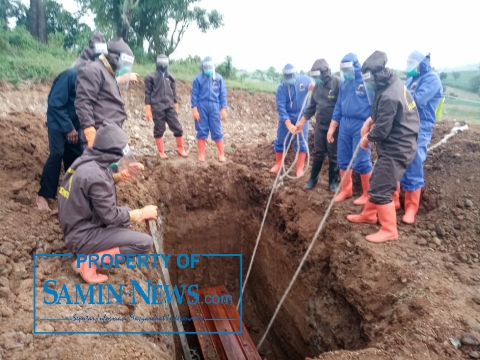 Pemakaman dengan Prosedur Protokol Covid-19 Dilakukan Polres Pati