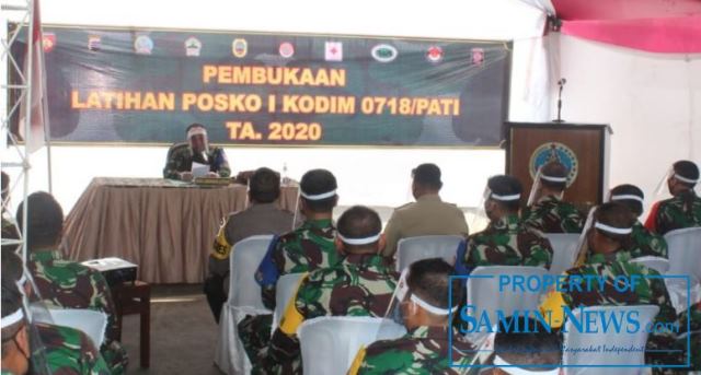 Tingkatkan Kesiapsiagaaan Penanggulangan Bencana Letkol Inf Ary Sundoro Gelar Latihan Posko I Kodim Pati.