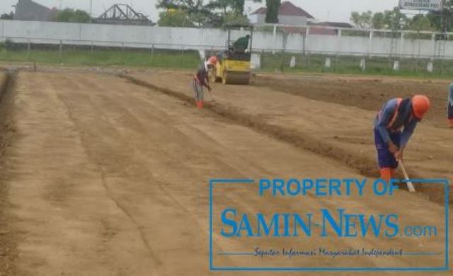 Progres Pekerjaan Pembangunan Lapangan Rumput Stadion Joyokusumo Capai 7 Persen