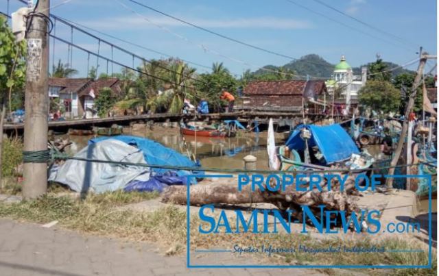 Hari ini Jembatan Gantung TPI Puncel Mulai Diperbaiki