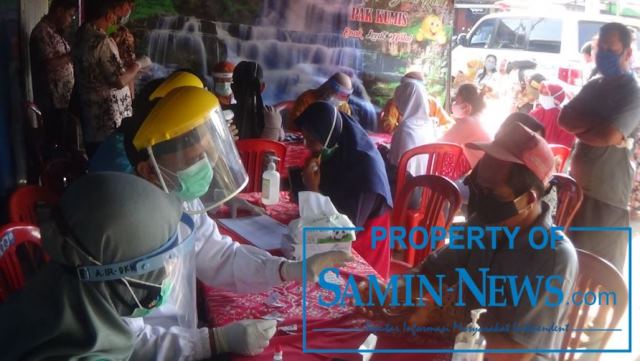 Pedagang Pasar Ngablak Antusias Jalani Rapid Test