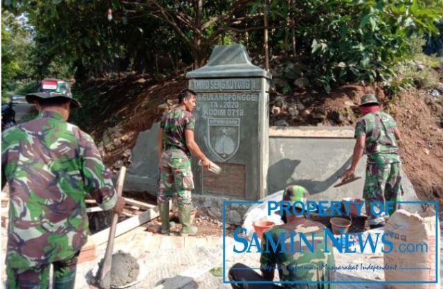 Hari 24 TMMD, Pengecoran Jalan di Dua Desa Terselesaikan