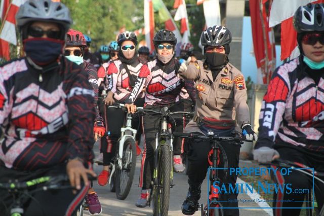 Peringati HUT Ke-72 Polwan, Polres Pati Gelar Sepeda Santai dan Baksos