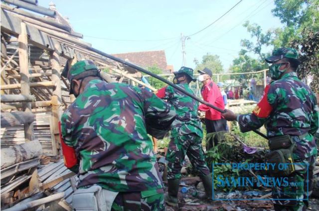 Peringati HUT Ke-75 TNI, Kodim Pati Laksanakan Rehab RTLH