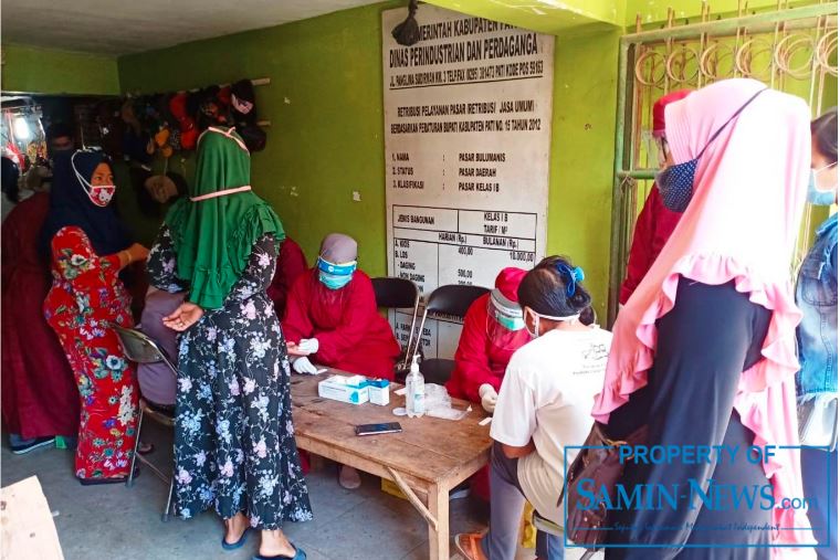 Swab Test Pedagang Pasar Bulumanis; Sembilan Orang Positif