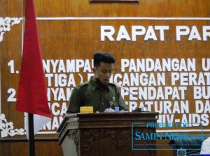 Sekretaris Fraksi Partai PDI P, Dimas Thole Danu Tirto