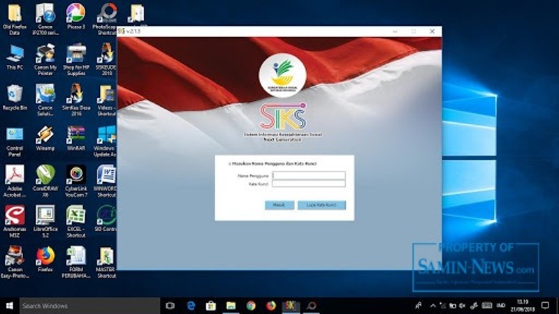 Ilutrasi : Tangkapan layar aplikasi SIKS-NG