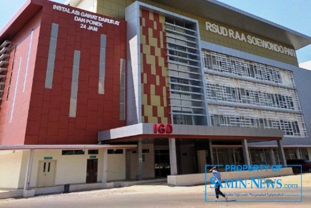 Bangunan IGD RSUD Soewondo Pati tampak dari depan.