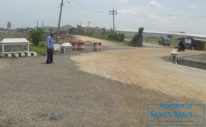 Ujung Pertigaan ke Kolam Tambat Kapal Masih Dilakukan Penataan