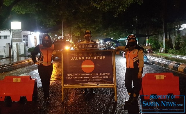 Malam Tadi Dishub dan Aparat Gabungan Gelar Operasi Penutupan Jalan