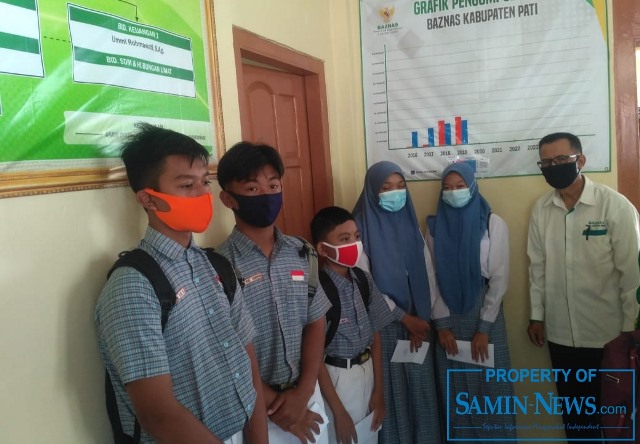 Hari Ini, Baznas Salurkan Bantuan Pendidikan Bagi Siswa SMP dan MTs se-Kawedanan Tayu