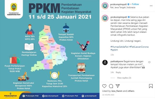 PPKM di Kabupaten Pati, Momen untuk Kembali Membangun Kepercayaan Masyarakat