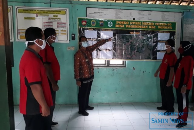 Kecamatan Winong Monitoring Pembentukan Posko PPKM Mikro