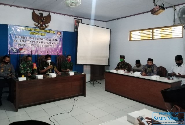 Camat Pati Minta Panitia Pasang Banner Calon Kades Sidokerto