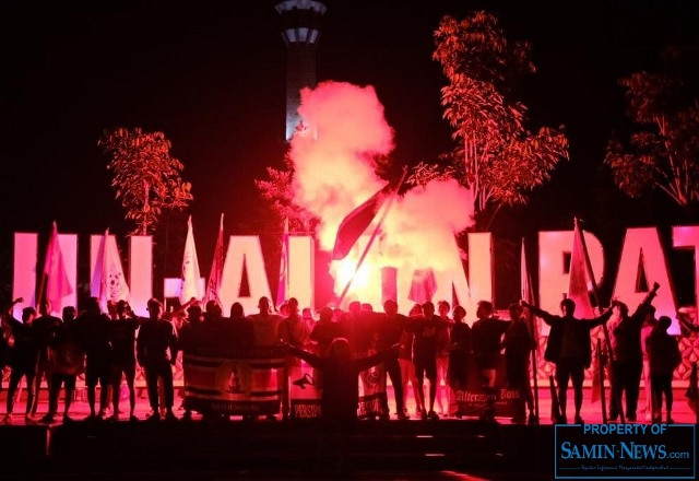 Patifosi Rayakan HUT ke-70 Persipa di Alun-alun Pati