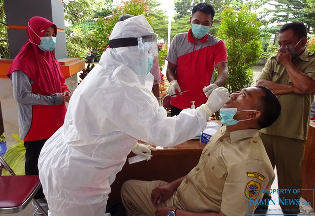 Swab Antigen di Jajaran BPBD Pati; Tim Pemakaman Hasilnya Negatif