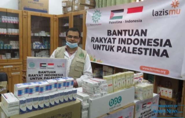 Lazismu Pati Salurkan Bantuan Kemanusiaan Bagi Warga Palestina