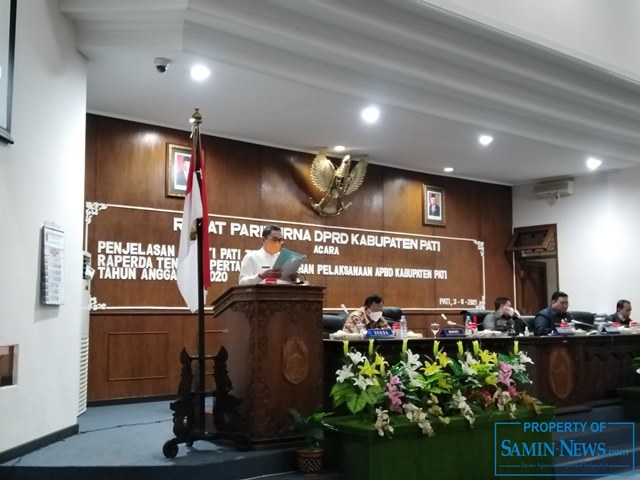 DPRD Pati Rapat Paripurna terkait Raperda APBD tahun 2020