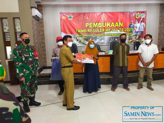 Sinergitas Disperkim dan Kodim 0718/Pati Bantu Salurkan 12 Unit RTLH Tahun 2021