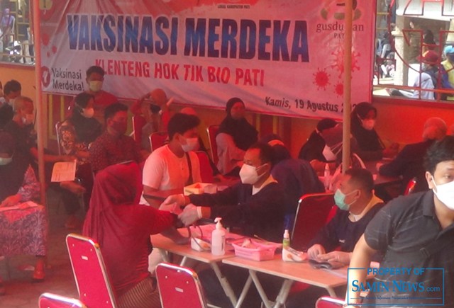 Vaksinasi Merdeka Berlangsung di Kelenteng Hok Tik Bio Pati