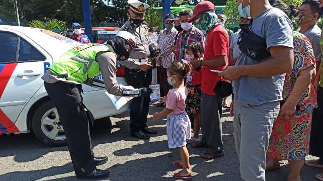 Dukung Percepatan Penanganan Covid-19, Satlantas Polres Pati Gencarkan Penling