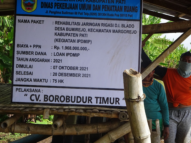 Paket Pekerjaan Rehabilitasi Jaringan Irigasi D.I Blado Mulai Digarap