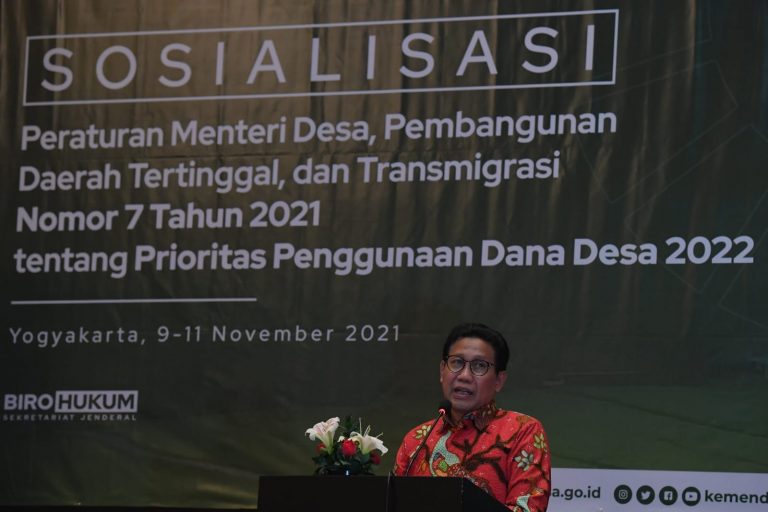 Penggunaan DD Tahun 2022 Diprioritaskan untuk Pemulihan Ekonomi dan Penanganan Bencana