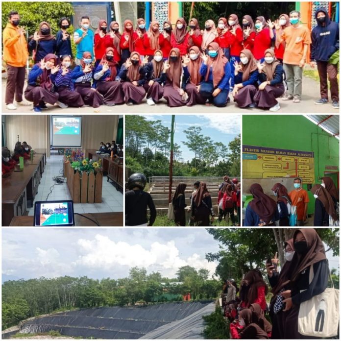Beberapa rangkaian foto kegiatan anggota Pramuka Saka Kalpataru yang berpangkalan di Dinas Lingkungan Hidup (DLH) Kabupaten Pati, termasuk pengenalan Tempat Pembuangan Akhir (TPA) sampah, di Sukoharjo, Kecamatan Margorejo.(Foto:SN/dok-lus)