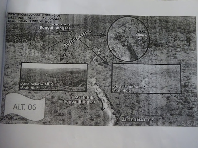 Alternatif VI; Usulan Lokasi Bendungan Dung Kurungan Terpilih Tahun 2021