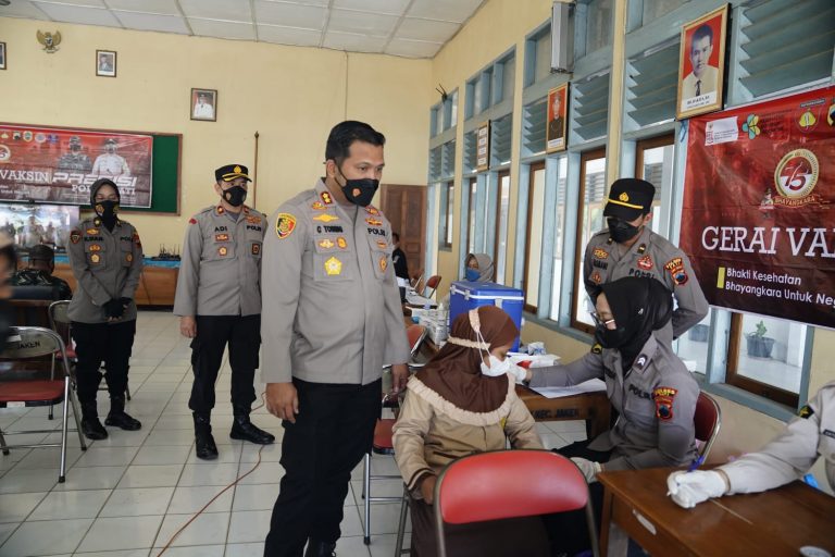 Polres Pati Masifkan Vaksinasi Anak Usia 6-11 Tahun