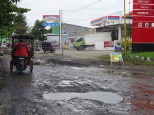 Kondisi kerusakan ruas jalan Pati gabus