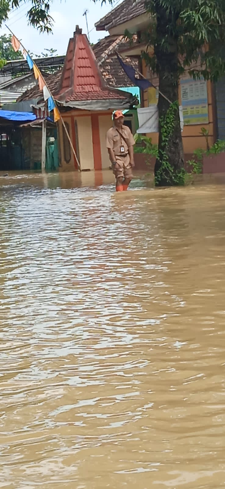 Banjir di wilayah Desa Glonggong, Pati. (dok. BPBD Pati)