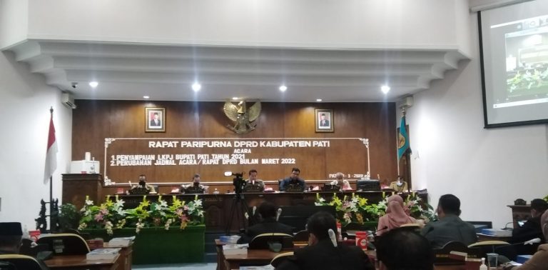 DPRD Pati Gelar Rapat Paripurna LKPJ Bupati Tahun 2021