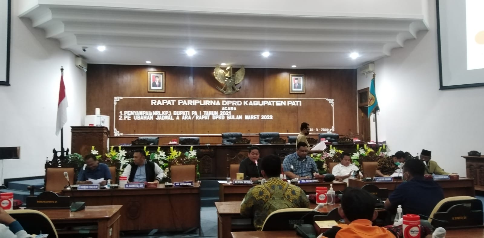 Berlangsung rapat audiensi DPRD Pati dengan Aliansi Petani dan Pemuda Peduli Lingkungan (APPL) Kecamatan Trangkil, Selasa (22/3/2022)