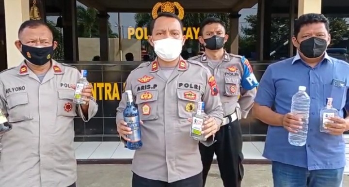 Selama Sepekan Razia Pekat Polsek Tayu Kembali Sita Tidak Kurang 185 Botol Miras