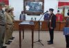 Bupati Jepara Dian Kristiandi saat memimpin serah terima materil.(Foto:SN/dpk-hp)