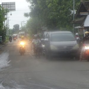 Penjelasan petunjuk untuk masuk ke jalur alternati di Guyangan-Glonggong itu perlu diubah jangan saat terjadi kemacetan, tapi selama berlangsung pekerjaan pembangunan Jembatan Juwana.(Foto:SN/aed)