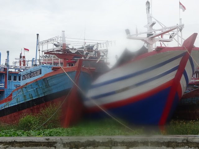 Kapal Penangkap Ikan yang Terus Berdatangan Harus Berjubel untuk Bisa Tambat