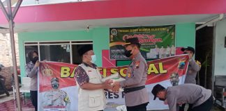 Polsek Pati Kota melaksanakan bakti sosial di Yayasan Subur Makmur Sejahtera, Jumat (8/4/2022)