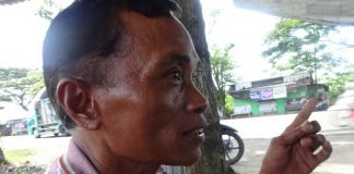 Salah seorang pemilik lahan pengganti dalam pelaksanaan tukar guling bengkok Sekdes dan Kaur Pemerintahan Desa Ngarus, Kecamatan Pati. Dia adalah Tugiman, warga Desa Bedegan, Kecamatan Margorejo.(Foto:SN/aed)