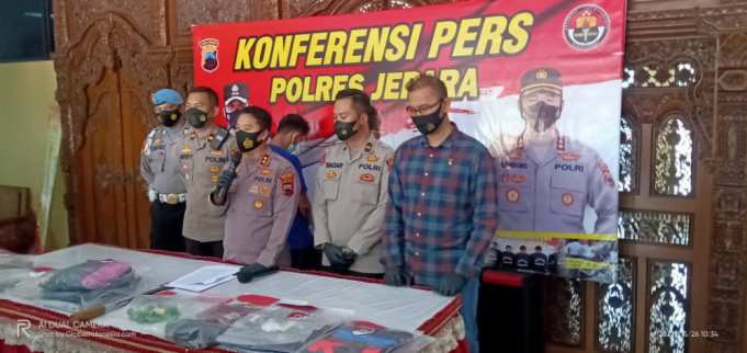 Kapolres Jepara AKBP Warsono saat jumpa pers Kamis pagi